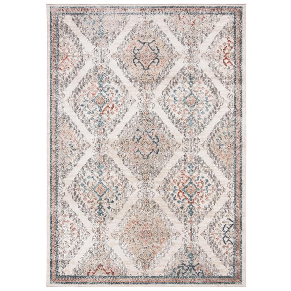 9' x 12' Ivory Grey Safavieh Burko Collection BUR235F Fringe Area Rug 9' x 12' Ivory Grey Safavieh Burko Collection BUR235F Fringe Area Rug