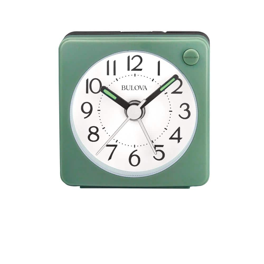 Bulova The Verde 2.2 In. Travel Alarm In Green, Ultra Small With Snooze ...