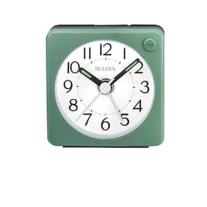 The Verde 2.2 in. travel alarm in Green, ultra small with snooze and lighted dial