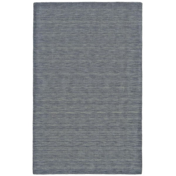 10 ft. x 13 ft. Blue, Gray Solid Color Area Rug