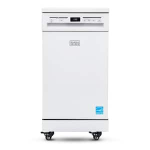 18 in. White Portable 120-Volt Dishwasher with 8-Place Setting Capacity