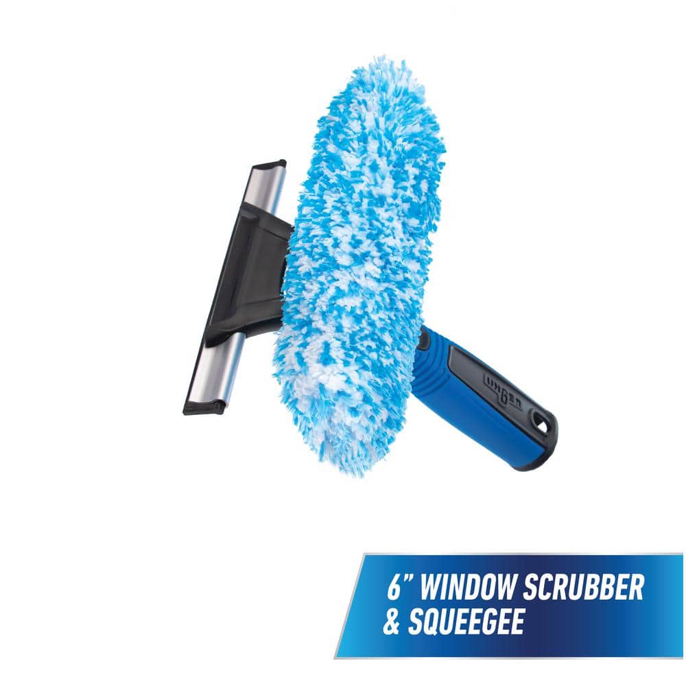 Shower Squeegee for Glass Door, 3-in-1 Glass Cleaner Spray Wipe