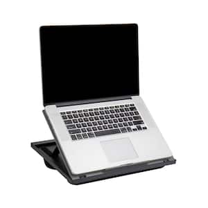 14.75 in. L x 11 in. W x 7.3 in. H Collapsible Lap Desk Laptop Stand Bed Tray Plastic, Gray