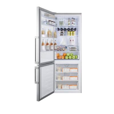 27 in. W 16.8 cu. ft. Bottom Freezer Refrigerator in Stainless Steel, Counter Depth