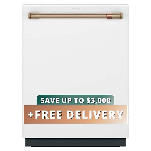 24 in. Built-In Top Control Dishwasher in Matte White w/Stainless Tub, Ultra Wash & Dual Convection Dry, 44 dBA