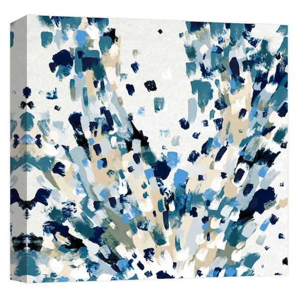 PTM Images ''Blue abstract splash'' Canvas Abstract Wall Art 15 in. x 15 in.