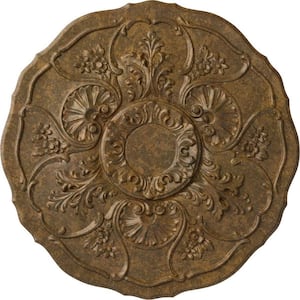 22-1/2 in. x 1-1/2 in. Cornelia Urethane Ceiling Medallion (Fits Canopies upto 4 in.), Rubbed Bronze