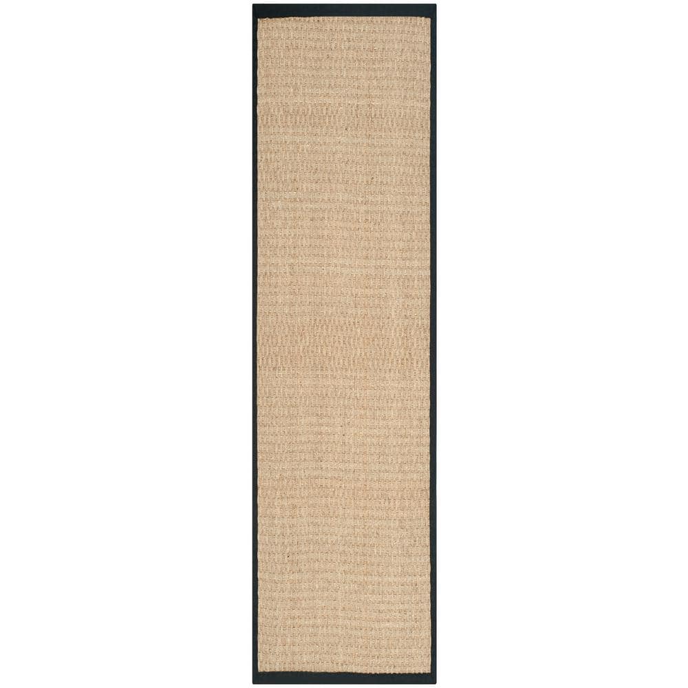 Natural Fiber Beige/Black 3 ft. x 8 ft. Border Runner Rug price history on PriceWatchPro