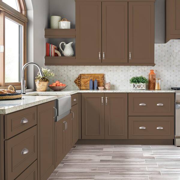 BEHR PREMIUM 1 gal. #N250-7 Mission Brown Semi-Gloss Enamel