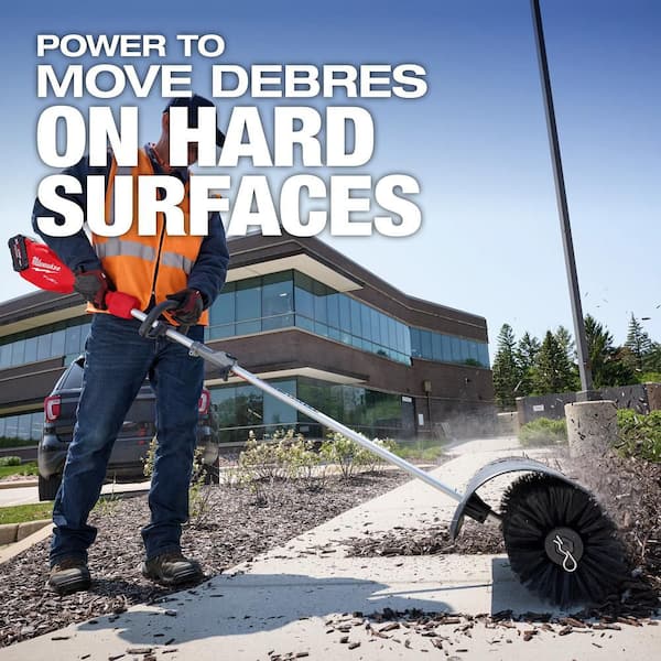 Milwaukee M18 FUEL QUIK-LOK Rubber Broom Attachment and M18 FUEL