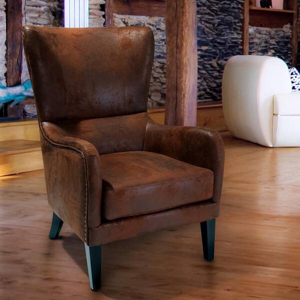 baxton studio marquis microfiber club chair