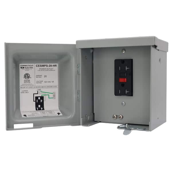 Yard Panel Outlet with 20 Amp Receptacle