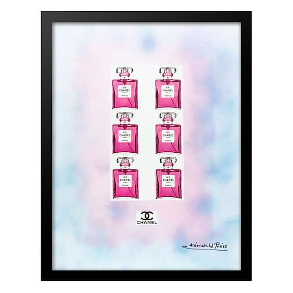 VENICE BEACH Collections Fashion Wallpaper Glam Perfume Bottles by Fairchild Paris Framed Graphic Print Abstract Poster Art Print 18 in. x 14 in.