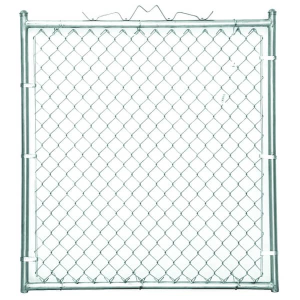 YARDGARD 48 in. W x 48 in. H Galvanized Steel Chain Link Fence Welded Walk-Through Gate