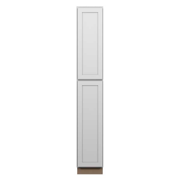 Bedford Shaker 15 in. W x 96 in. H x 24 in. D in Painted White Plywood Assembled Pantry Cabinet