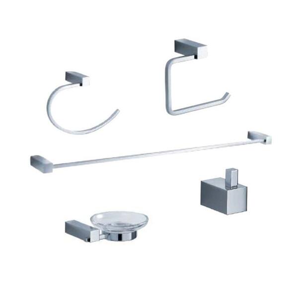Fresca Ottimo Brass 5-Piece Bathroom Accessory Set in Chrome