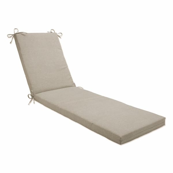 Pillow Perfect Solid 23 x 30 Outdoor Chaise Lounge Cushion in Bisque Tory