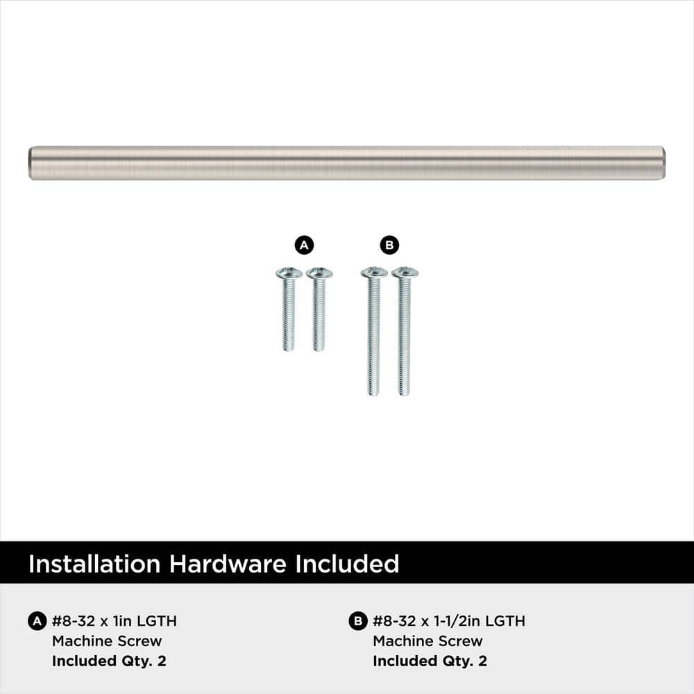 Sterling Nickel 6-5/16 inch Modern Bar Cabinet Pull