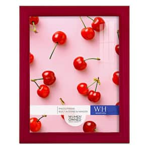 Woodgrain 8 in. x 10 in. Cherry Red Picture Frame