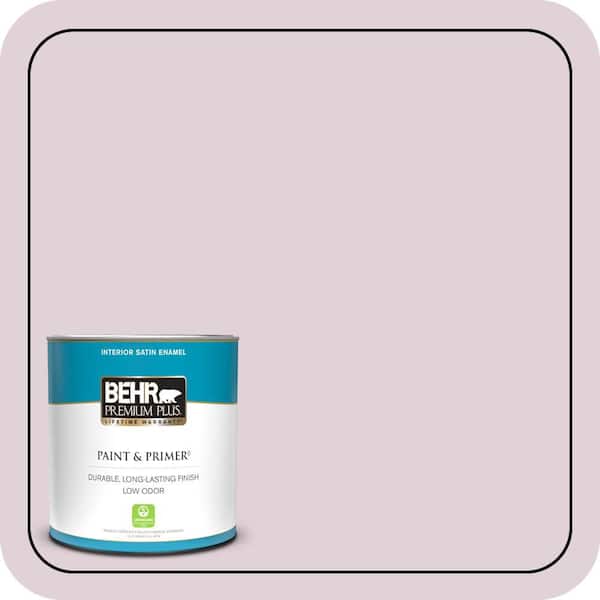 BEHR PREMIUM PLUS 1 qt. #T15-7 Secret Blush Satin Enamel Low Odor Interior Paint & Primer
