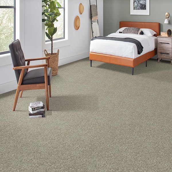 Denfort - Perfect Taupe - Brown 70 oz. Triexta Texture Installed Carpet