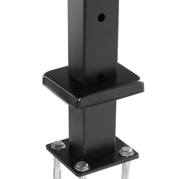 SKYSHALO 4-Pack Cable Railing Post,42x1x2 in. Steel Horizontal Hole Deck Railing Post,12 Pre-Drilled Holes,304 Stainless Steel