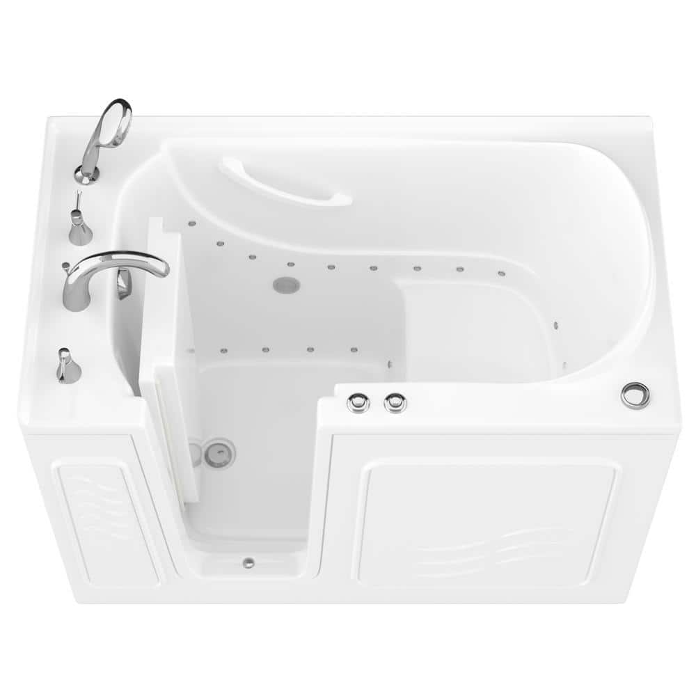 HD Series 30 in. x 53 in. Left Drain Quick Fill Walk-In Air Tub Bathtub in White price history on PriceWatchPro