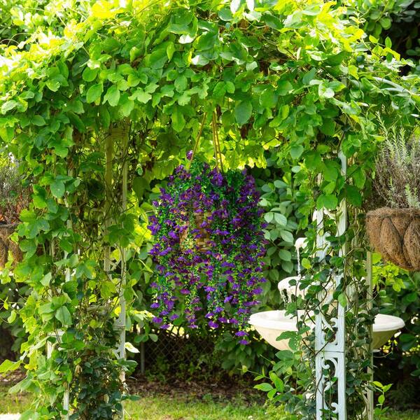 Nearly Natural 30 in. UV Resistant Artificial Morning Glory