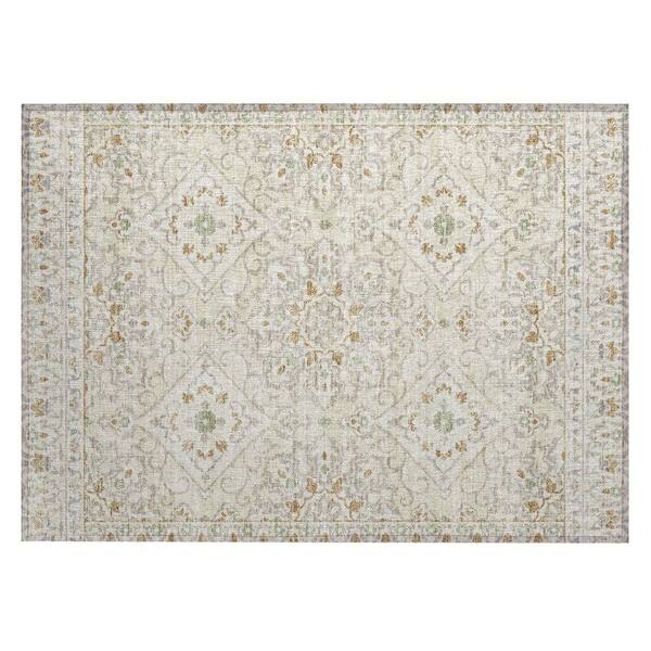 Chantille Machine Washable Indoor/Outdoor Abstract ACN3164 Cream 3 ft. x 4 ft. Area Rug