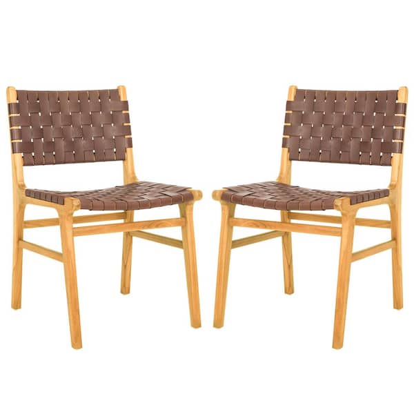 SAFAVIEH Taika Light Brown Dining Chair (Set of 2)