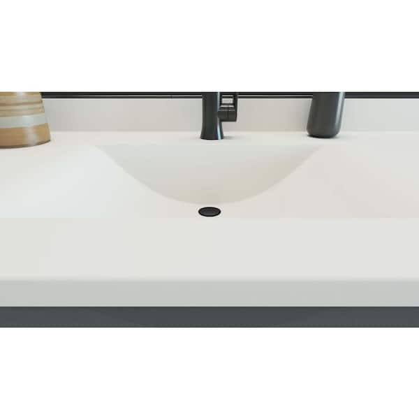 Swan Contour 49 in. W x 22 in. D Solid Surface Vanity Top with Sink in White