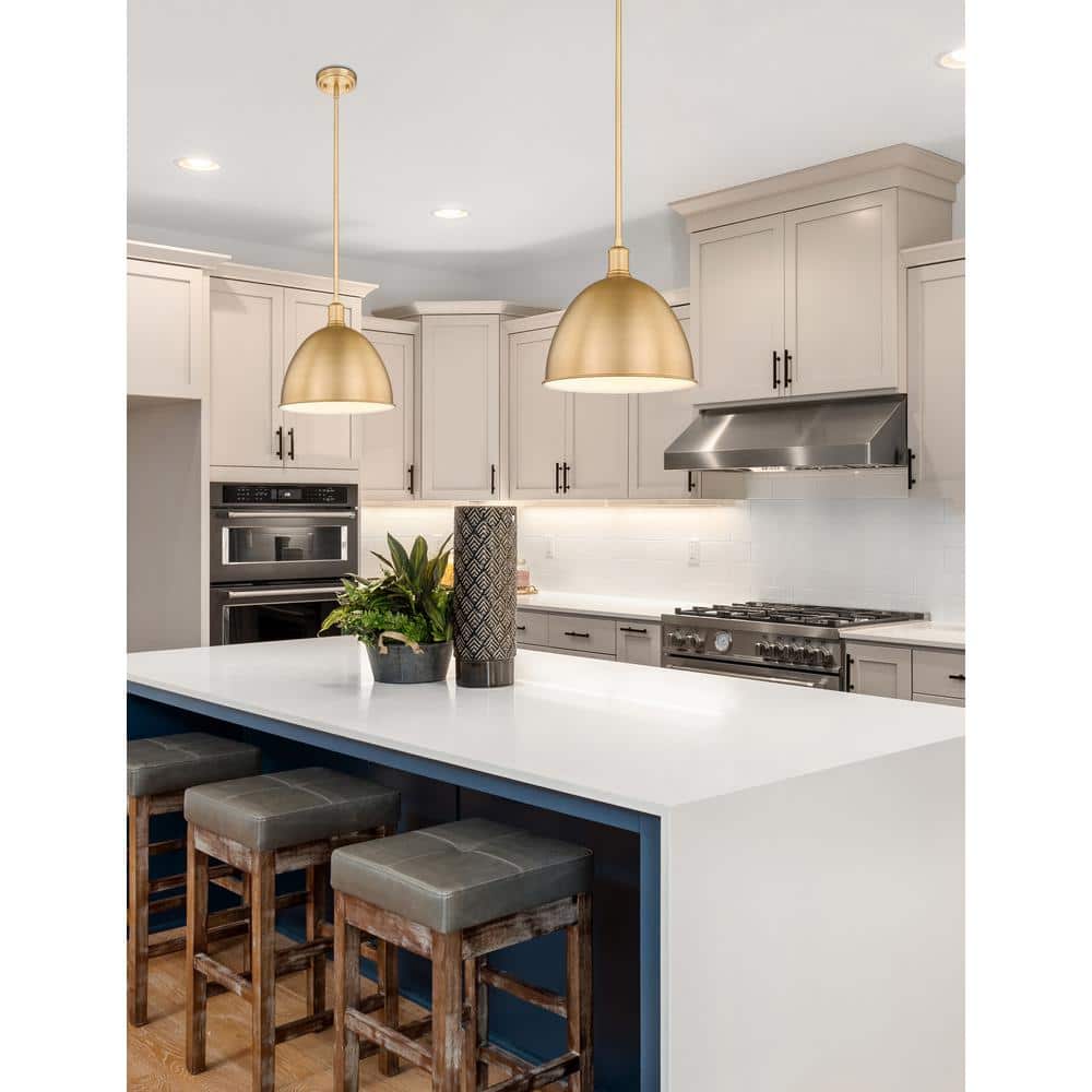Classic Brass 12.5" Indoor/Outdoor LED Pendant Light