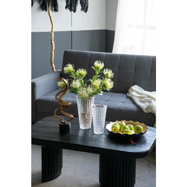 A & B Home 8.9 in. Clear Glass Cylinder Decorative Vase