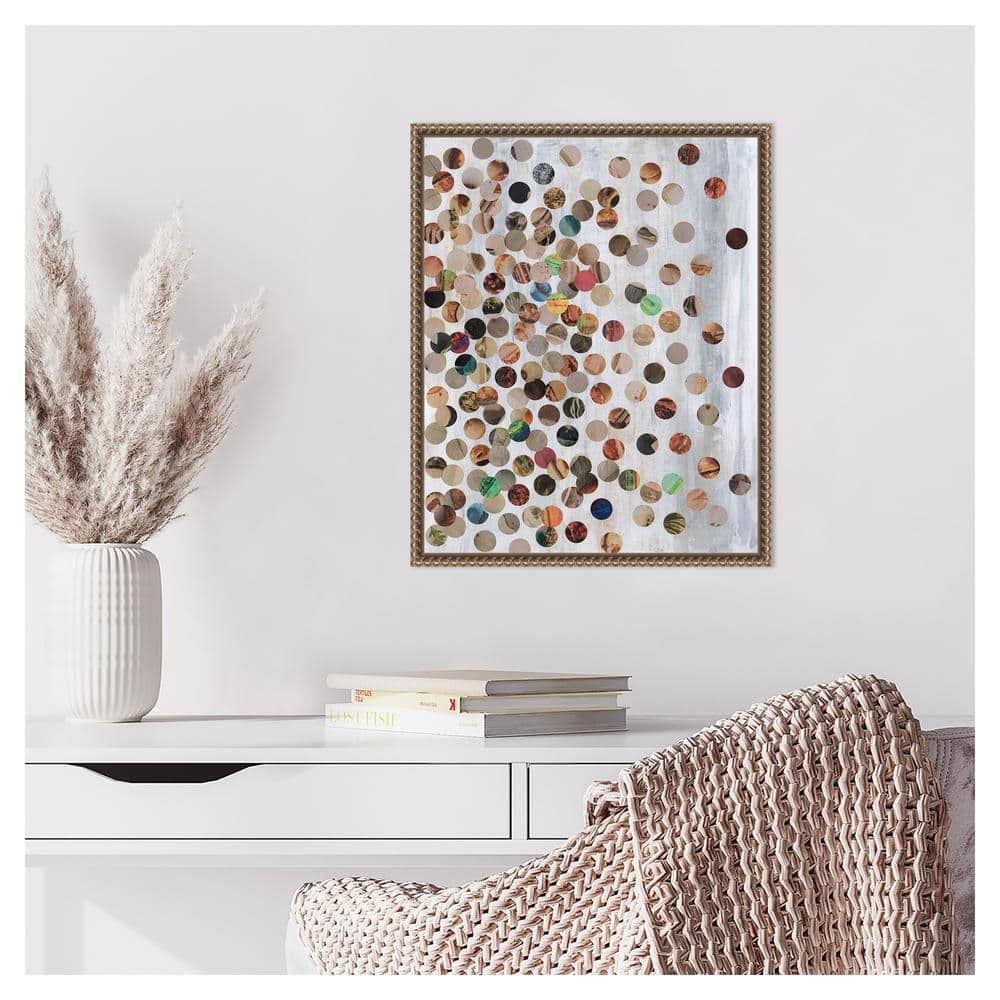 100 Pennies II Abstract Bronze Framed Canvas Print