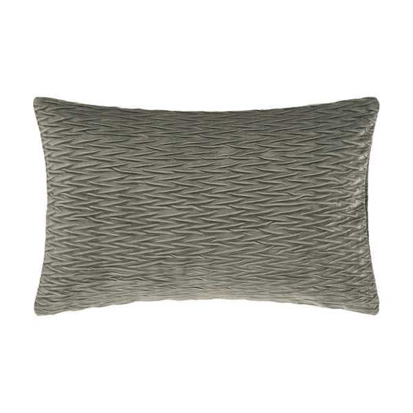 J QUEEN NEW YORK INC Toulhouse Ripple Charcoal Polyester Lumbar Decorative Throw Pillow Cover 14 x 40 in.