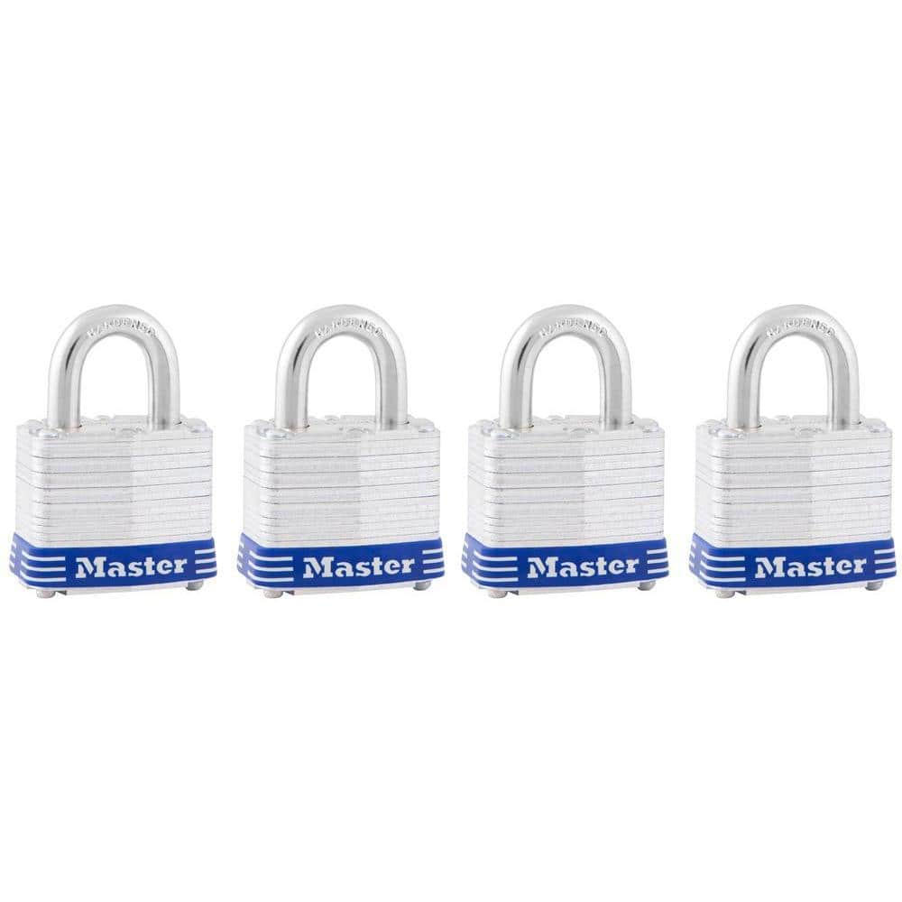 Colors Pack Will Vary 4-Pack Keyed Alike Master Lock 4630Q Mini Fusion Lock