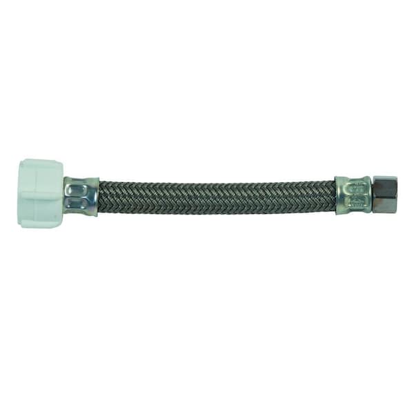 BrassCraft 3/8 in. Compression x 7/8 in. Ballcock Nut x 6 in. Braided Polymer Toilet Connector