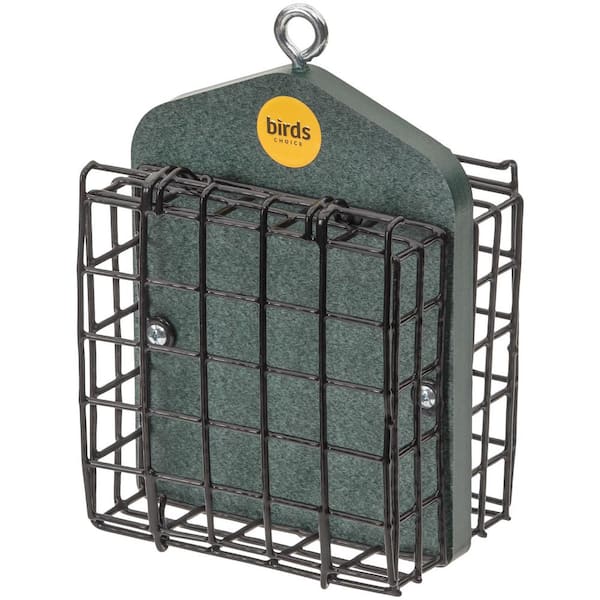 Suet Feeder for 2-Cakes in Evergreen Recycled Plastic