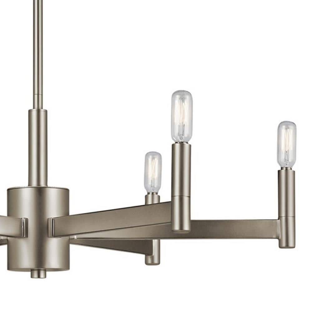 Sleek Modern 26" Black Nickel 6-Light Ambient Chandelier