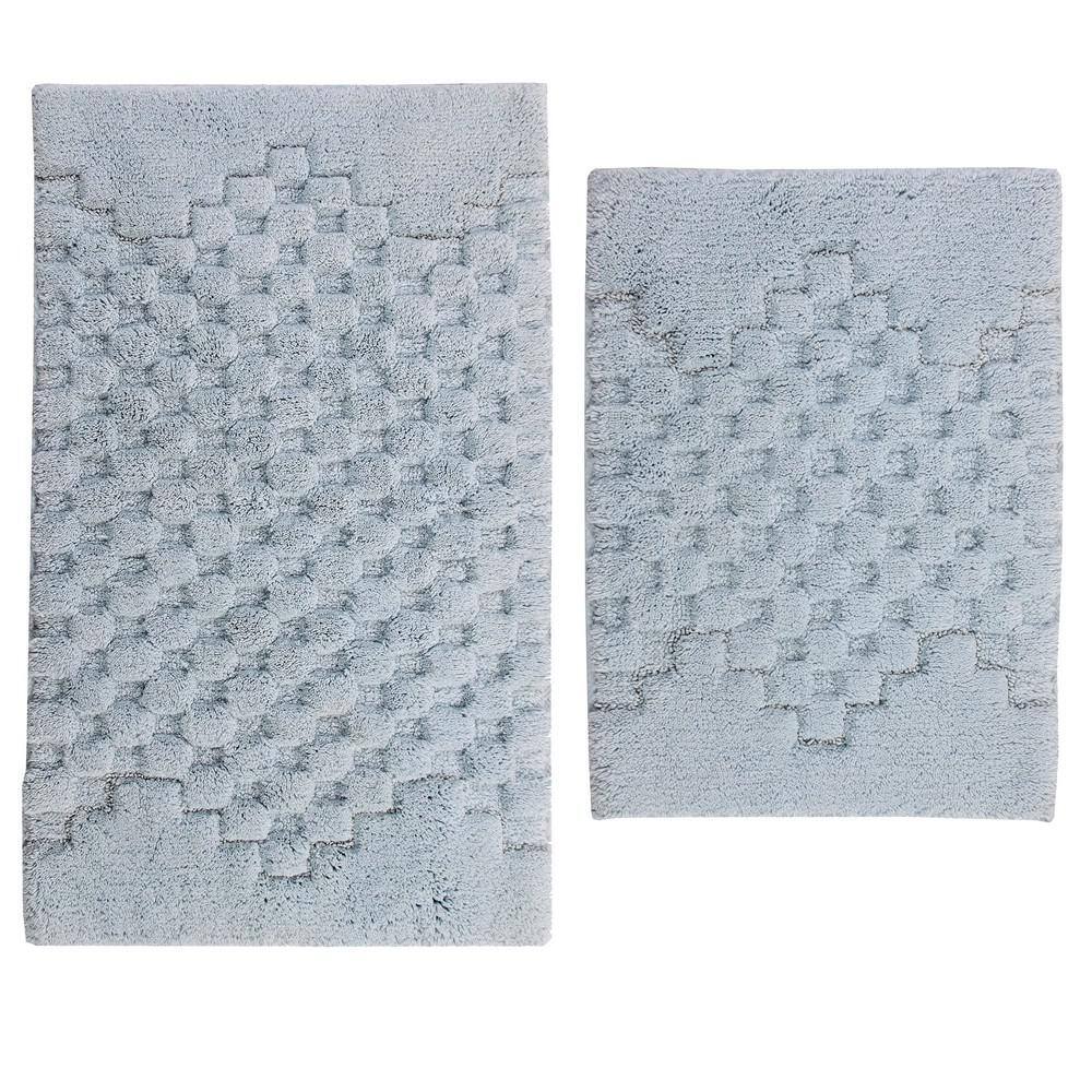 CASTLE HILL LONDON Melange Light Blue 20 in. x 30 in. and 34 in. x 21