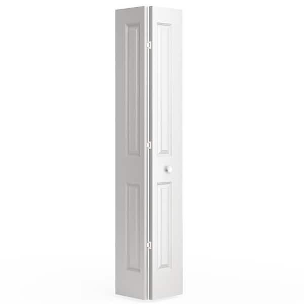 24 in. x 96 in. 2-Panel Square Hollow Core Primed Molded Bi-Fold Door with Hardware