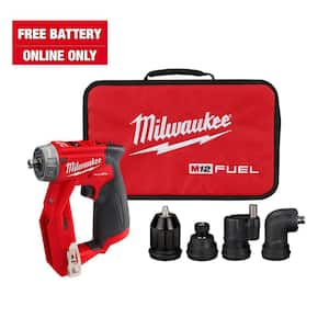 M12 FUEL 12V Lithium-Ion Brushless Cordless 4-in-1 Installation 3/8 in. Drill Driver with 4 Tool Head (Tool-Only)