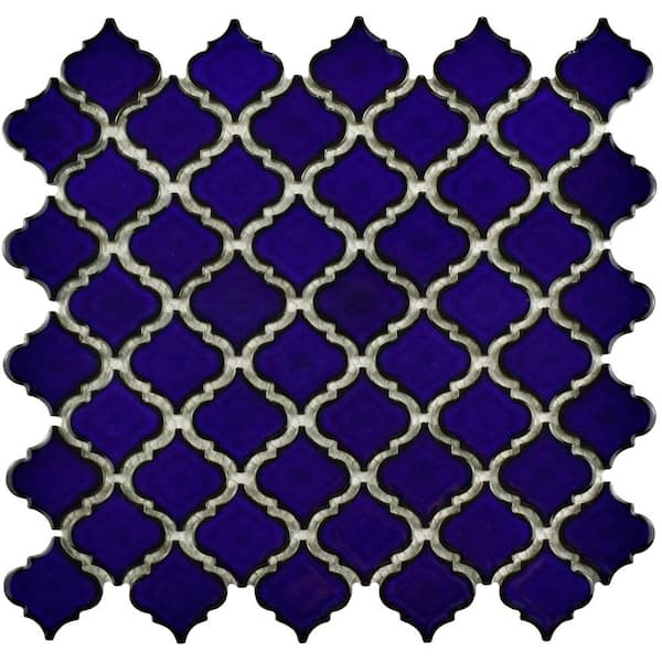 Merola Tile Hudson Tangier Blue Eye 12-3/8 in. x 12-1/2 in. Porcelain Mosaic Tile (11.0 sq. ft./Case)