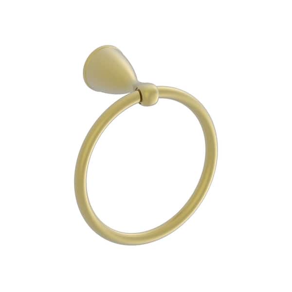 Glacier Bay Alima Traditional Wall Mounted Towel Ring in Matte Gold Finish