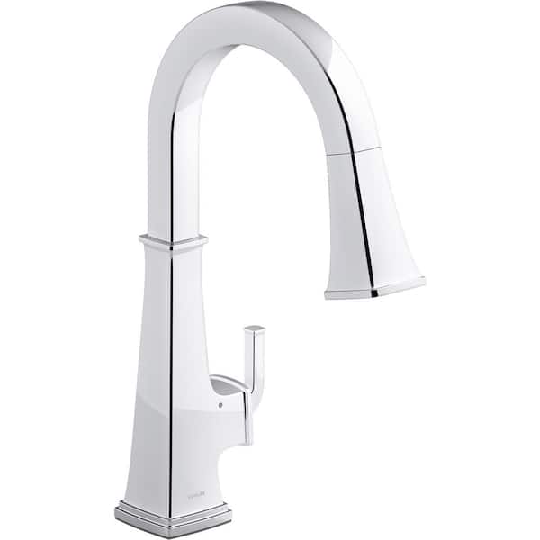 KOHLER Riff Single-Handle Touchless Pull Down Sprayer Kitchen Faucet in Polished Chrome