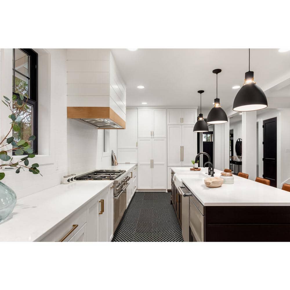 Nero Matte Black Penny Round Porcelain Mosaic Tile 12x13