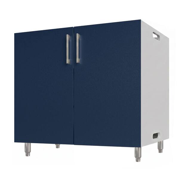 Miami Weatherboard 36 in. X 27 in. X 34.5 in Outdoor Base Cabinet Full Height in Sapphire Blue Matte