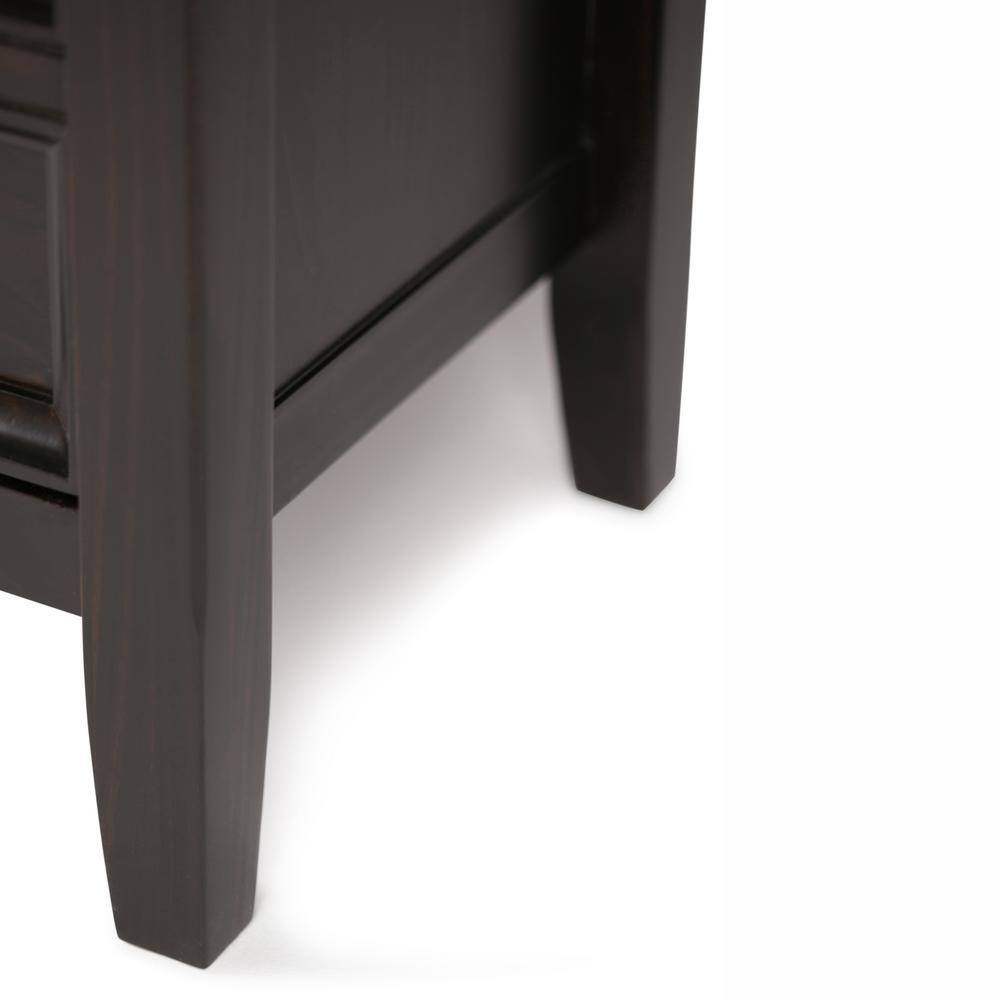 Hickory Brown Pine Wood 54" TV Media Stand with Cabinets