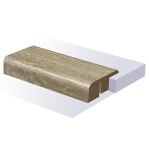 Royal Buckingham End Cap 0.6 in T x 1.465 in. W x 94 in. L Smooth Wood Look Laminate Moulding/Trim