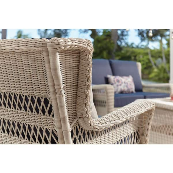 white wicker loveseat home depot